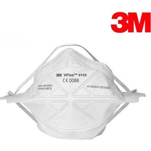 3M 3m Vflex 9152E FFP2 Non-ventilated Dust and Fog Respiratory Protective Mask 20 Pcs