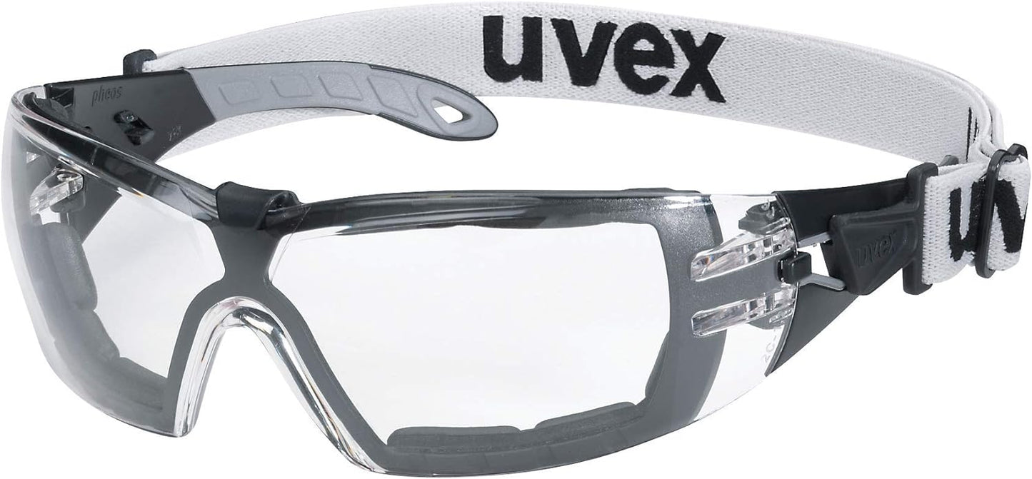 Uvex Pheos Guard 9192180 Protective Safety Glasses with Headband 3 Pcs