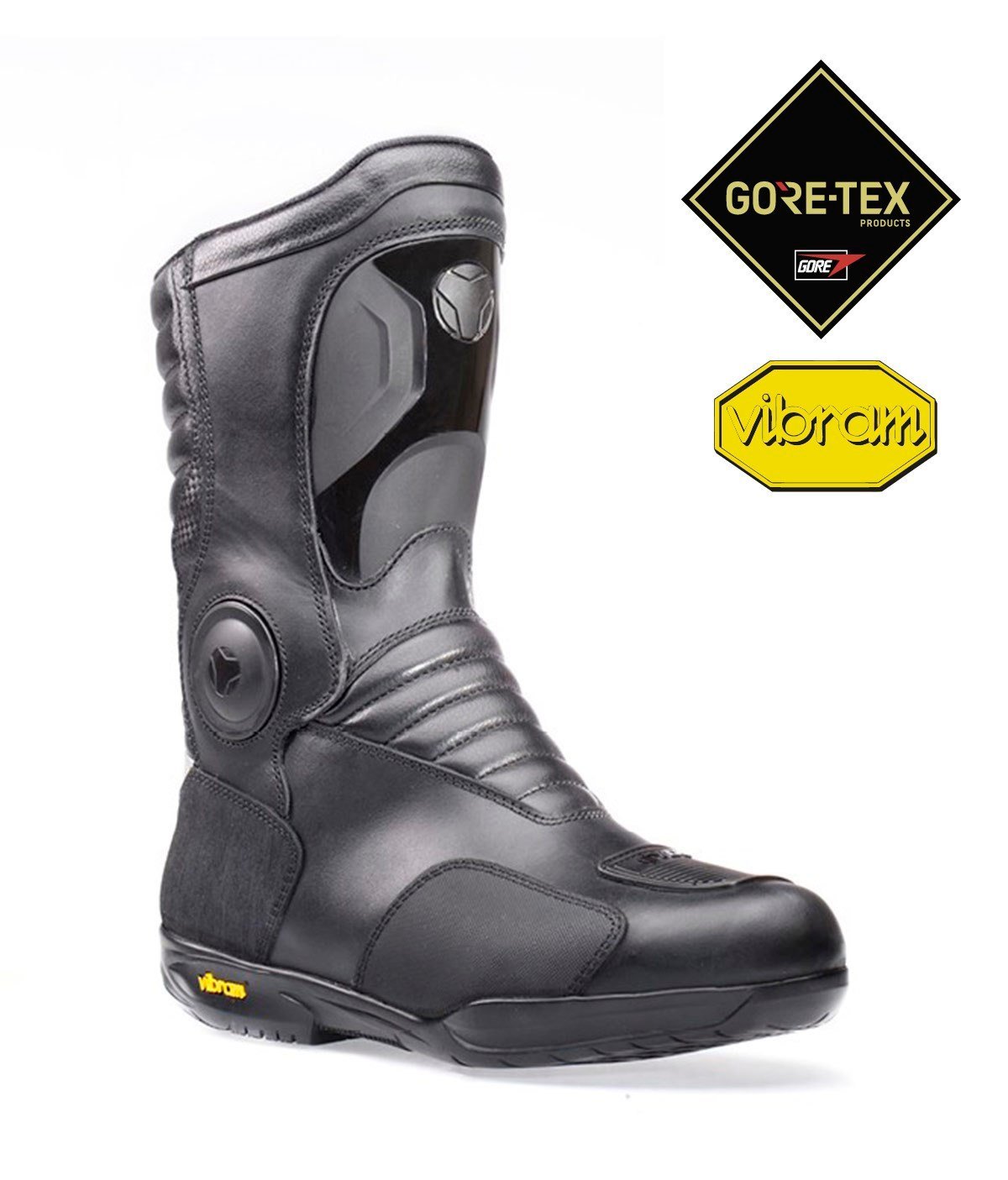 YDS DIABLO  11.0 GTX Genuine Leather, Waterproof Gore-Tex® Lined, Vibram Rubber Sole, Zippered Short Motorcycle Boots