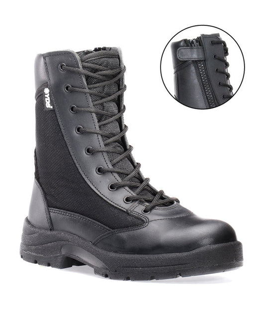 YDS ML 100 C Zipped Military Police Boots Black Colour