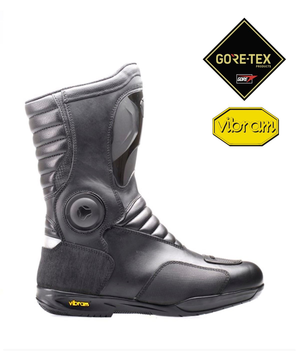 YDS DIABLO  11.0 GTX Genuine Leather, Waterproof Gore-Tex® Lined, Vibram Rubber Sole, Zippered Short Motorcycle Boots