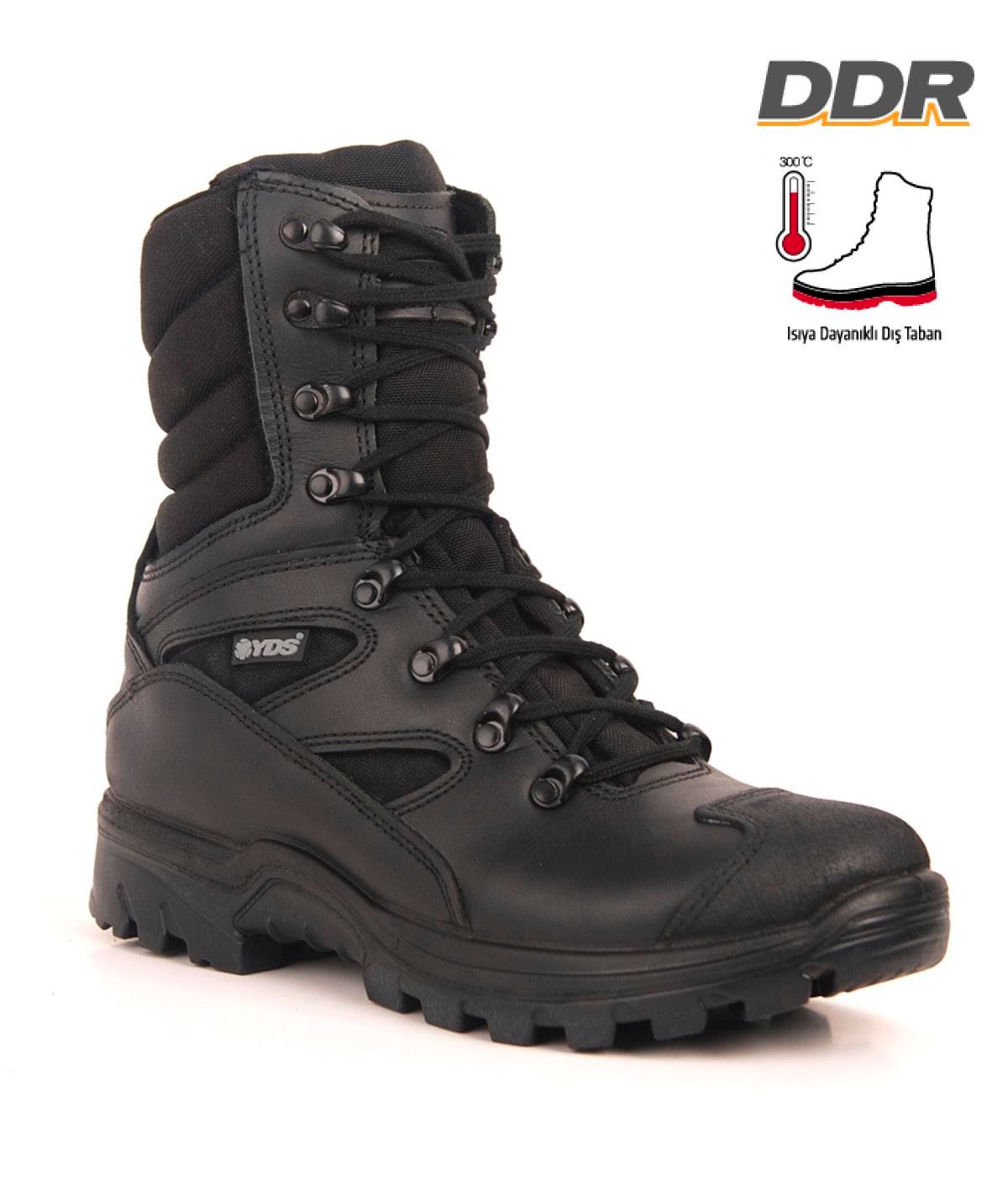 UKTR 8061 Black Waterproof Zippered Boots with Anti-Slip Boot